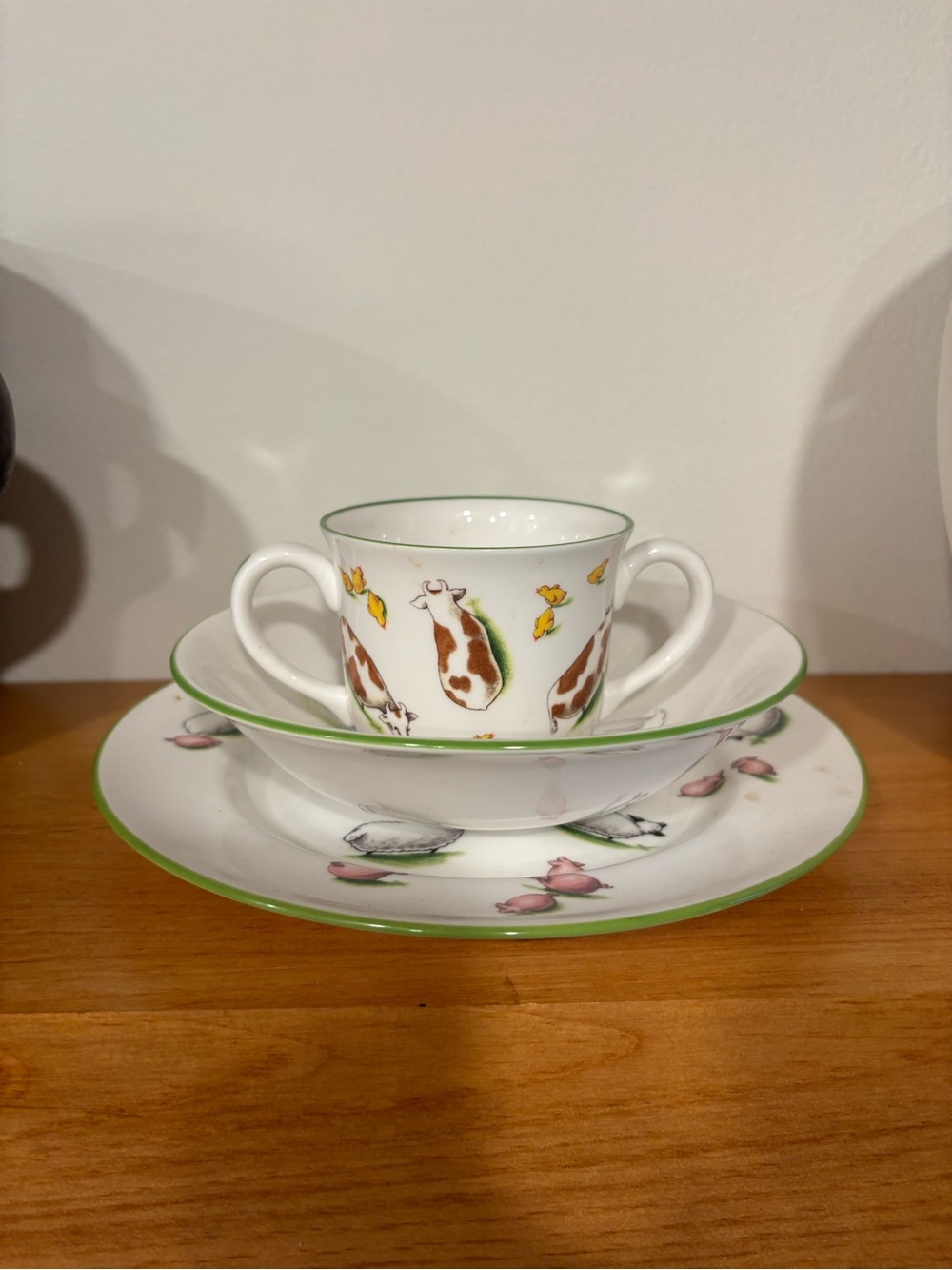 Tiffany & Co Tiffany Farm 3 Piece Child’s Fine Bone China Set England